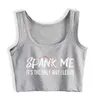 Damestanks slaan me, het is de enige manier waarop ik leer ontwerp sexy crop top suiker baby bdsm kinky onderdanige dominante tanktops vrouw camisole