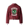 Chaquetas de mujer 2024 Riverdale PU Impreso Southside Serpents Chaqueta Mujer Serpent Streetwear Cuero