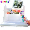 4.5x4.5m (15x15ft) full PVC wholesale Magic black inflatable wedding bounce house white bouncy castles for parties from China factory