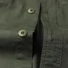 Chaquetas para hombres 2024 Camisas tácticas militares Hombres Algodón Transpirable Color Sólido Bolsillo Casual Moda Slim Fit Mangas largas Cargo Top Plus