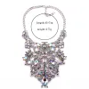 Ожерелья, модное индийское винтажное ожерелье-чокер с кристаллами и стразами, женское богемное массивное ожерелье с большим нагрудником, воротник, ювелирные изделия