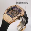 RM Chronographen Letzte Armbanduhr Automatische Armbandwatch RMWatches Womens Serie RM037 Original Diamondset Womens Uhren 18K Roségold Original Diamondset Automat