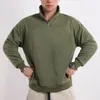 Men's Hoodies Men Standing Collar Long Sleeve Comfortable Sweatshirts Casual Top Fleece Soft Shirt Solid Zip Up Sweatshirt