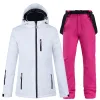 Vestes Nouveau 35 degrés femmes Ski costume snowboard veste hiver coupe-vent imperméable vêtements de neige veste de Ski thermique et sangle pantalon de neige