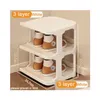 Storage Holders Racks Shoe Cabinets Mti-Layer Rack Saving Space Portable For Door Wall Corner Organizer Drop Delivery Home Garden Dhky6