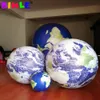 PVC Airtight Giant Inflatable Earth Areth Planet Balloon Colorful LED Lights 6MD（20フィート）