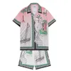 marca roxa casablanca camisas moletom mens praia nadar camisa casual shorts set sasao san ternos designer de tecido de secagem rápida casal slim fit designer camisa feminina