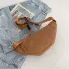 Marsupi Marsupio Borsa in velluto a coste Con cerniera sul petto Sling Sport Viaggio Moda Custodia per telefono per ragazze Donne Signore