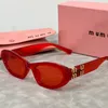 Designer för kvinnor mu oval monogram högkvalitativ solglasögon med originalbox