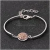 Kette Neue Ankunft Mode Naturstein Charm Armband Für Frauen Große Kristall Einstellbare Größe Gold Silber Handgemachte Tropfen Liefern Dhgarden Dhpan