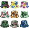 Berets 2024 Eimer Hut Männer Und Frauen Straße Persönlichkeit Blatt Druck Fischer Hüte Frühling Sommer Outdoor Freizeit Schatten Bob Kappe