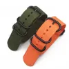 Other Watches Nylon strap 18mm 20mm 22mm 24mm solid bracelet military NATO fabric nylon strap woven Zulu strap black buckle J240222