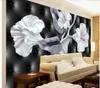 papéis de parede de belas paisagens murais 3d papel de parede para sala de estar papéis de parede de flores em relevo fundo de TV8838227
