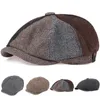 Béret Vintage gavroche chapeaux classique peintre chapeau casquettes occidentales coton mélange bérets à bord plat réglable hommes printemps casquette de rue