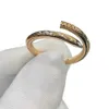 Anillo de amor Anillo de diseñador de alta calidad Anillo de uñas joyería de moda hombre anillos de promesa de boda para mujer regalo de aniversario 1238