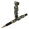 Jinhao Classic Snake Roller Ball Pen Gray Cobra 3D Mönster textur Relief Sculpture Technology Writing Gift JR009