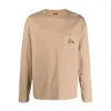 Mens Shirts Spring kiton Pure Cotton Long Sleeve Khaki T-shirt