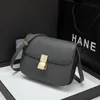 New Fashion Cowhide Tofu Bag Made of Genuine Leather, Simple and Retro Small Square Bag, Single Shoulder Cross body Flight Attendant Bag, Makeup Date Bag