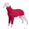 Hundkläder Vintertröja italiensk Greyhound Whippet Turtleneck Twist Warm Coat Clothing Dogs Sticked 231212 Drop Delivery Home Gard Dhnxy