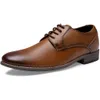 Vostey Scarpe derby stringate classiche Oxford formali da uomo