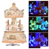 Dekorativa föremål Figurer Led Carousel Music Box Merry-Go-Round Rotating Horse Toy Child Baby Gifts Artware Christmas Home Deco DHDL8