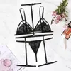 Completi di reggiseni Intimo Reggiseno sexy con scollo a V Perizoma Giarrettiera Set di biancheria intima da donna per abito da donna Lenceria