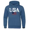 Vintage USA Vlag Street Print Print Hoodies Mannen Hip Hop Persoonlijkheid Hoody Crewneck Mode Kleding Fleece Trui