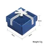 Autre boîte en carton de papier fantaisie faite à la main pour petits bijoux de bague 464630 mm couleur bleue joli cadeau avec ruban doux livraison directe bijoux Dhbba