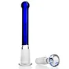 Two Stypes Straight Type Green Blue Glass Water Bongs With Logo Glass Water Pipes 14mm Female Joint Bowl In Stock