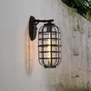 Lampa ścienna na zewnątrz wodoodporne amerykańskie korytarz retro balkon lekki europejski ogród deszczowy e27 oświetlenie