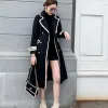 Accessori Donna 2023 Autunno Inverno Elegante stile britannico Cappotto lungo in lana Tinta unita Manica lunga Chic Capispalla Lady Cappotto allentato casual