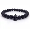 Perlé Mode 8Mm Bracelet De Perles De Lave Bijoux Pour Hommes Chakra Guérison Ncing Perle De Pierre Naturelle Vintage Casque Drop Livraison Je Dhgarden Dhdnx