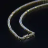 Bijoux éternels personnalisés pour hommes et femmes, collier en or véritable S Sier 10K 14K, diamant Moissanite, chaîne à maillons de Tennis de 18 pouces