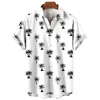 Homens Casuais Camisas Moda Mens Camisa Havaiana Masculino 3D Impresso Praia Aloha Manga Curta Tees Oversized 5XL Camisa Hawaiana Hombre