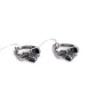 Earrings MKENDN Vintage 100% 925 Sterling Silver Hollow Skull Drop Earrings For Men and Women Gothic Street Hip Hop Punk Dark Jewelry