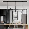 Kroonluchters Nordic Lange Buis Moderne Aluminium Verlichtingsarmatuur Voor Woonkamer Slaapkamer Eettafel Decoratieve Track Hanglamp