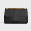 24 Victoire Bag In Supple Leather Luxury Designer Black Crossbody Shoulder Bags Chain Women's Handbag Letter Button Closure