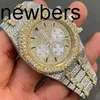 Montre de luxe pour hommes Ap Diamond Diamonds Pass Test Mouvement à quartz vvs Iced Out Sapphire 3NNJ 2023Autre montre VVS Out Watch VVS1 Diamond Ton Gold Color Mechanical Wat