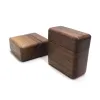 ベルベットの裏地付きの木製のリングボックスシングルリングストレージチェストジュエリーディスプレイギフトボックスプロポーザルエンゲージメントウェディングドロップシップのためのギフトボックス