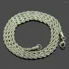 Chains HNSP 3MM Stainless Steel Twist Chain Necklace Pendant Jewelry Accessories For Men Women