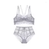 Soutien-gorge Ensembles Femmes Rose Deux Pièces Maillots De Bain Bikinis Culottes Dentelle Slips Lingeries Perspective Sous-Panty Femme Intimates Sous-Vêtements Ensemble