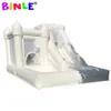 wholesale 3 en 1 blanc gonflable maison de rebond PVC commercial château gonflable Jumper videur sautant combo avec piscine à balles et toboggan pour photos tir idées de fête d'enfants