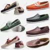 chaussures de créateurs Baskets de voile de grande taille chaussures pour hommes décontractées chaussures en cuir véritable chaussures de conduite britanniques simples pour hommes taille de chaussure 38-45