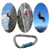 Accessories Automatic Locking 25kn Aluminum Carabiner Rock Climbing Dshape for Yoga Hammock Camping Hiking Outdoor Sports