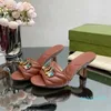 2024 Sandali open-toe con tacco spesso scarpe con tacco firmate di lusso calzature di fabbrica 34-42