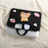 Backpack Tablet Case Laptop Storage Bag for Apple Mac Ipad 11.6/12/13//14/15 /15.6inch Cute Cartoon Embroidery Bear Inner Bag for Girl