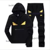 Mens Casual Tracksuits Letter Print Sweatsuits Hommes Jogger Fit Suits Pollover Hooded Hoodies Long Pants Outfits