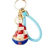 Porte-clés créatif métal océan porte-clés voilier pendentif pour hommes femmes strass bateau porte-clés celtique bijoux cadeau