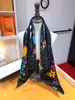 Högkvalitativ halsdukar Autumn Silk Designer Scarf and Winter Men Women Warm