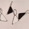 Classique triangle mini boucles d'oreilles clip designer goujons boucle d'oreille unique clip sur ohrringe simple émail luxe lettre boucles d'oreilles designer pour les femmes à la mode unique ZB044 B4